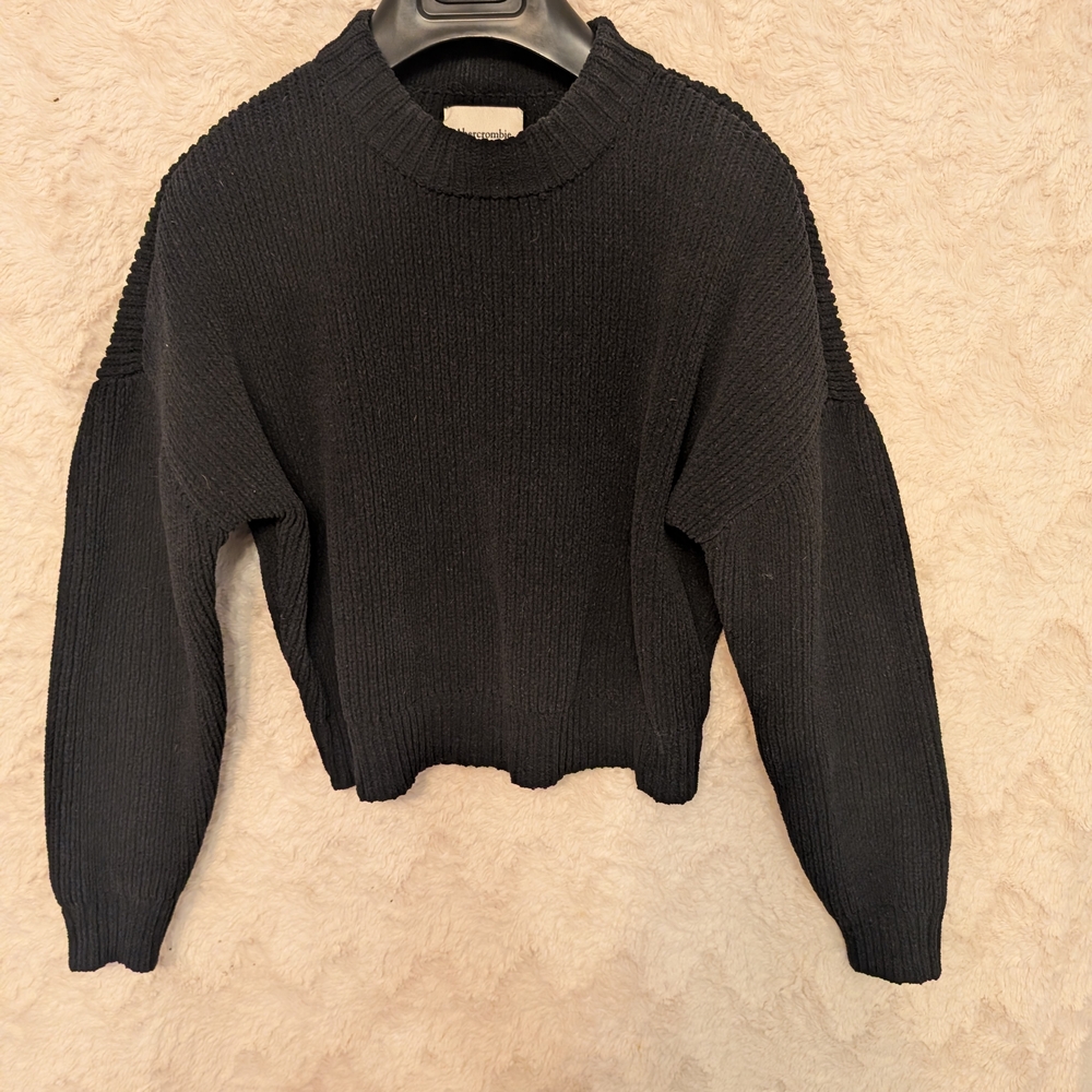 Abercrombie & Fitch Black Crew Neck Sweater